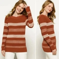 NWT Stitch Fix Market & Spruce Tawnee Cotton Blend Waffle Stitch Sweater Size XL