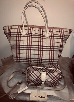 Check Large Tote+Messengers Bag Set 