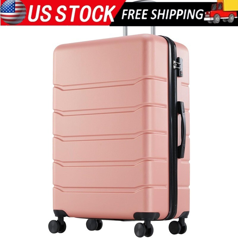 Sweetcrispy 20-Inch Lightweight Pink Spinner Carry-On Luggage  -image