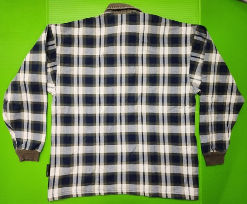 Vintage 90's Structure Plaid Corduroy Collar Rugby Polo USA Made SEE MEASUREMENT - Picture 9 of 11