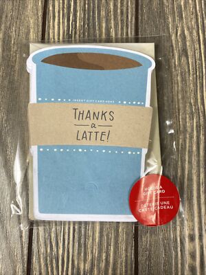 American Greetings 8 Thanks A Latte Gift Card Holder Cards With Envelopes