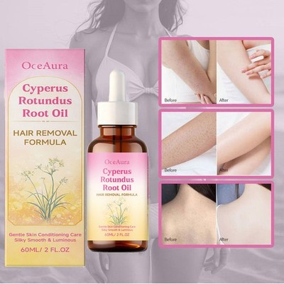 60ML Cyprus Oil for Hair Removal,Organic Cyperus Rotundus Oil for Reducing Body