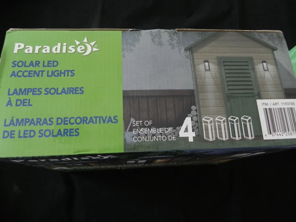 (1 Box) Paradise Solar 4 Pack Led Accent Lights 10 Lumens Cast Aluminum - Black - Image 4 of 4