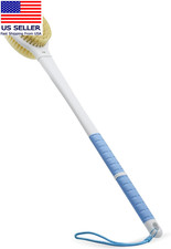 Shower Brush with Soft and Stiff Bristles,20.5" Extra Long Handle Dual-Sided Bac