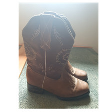 Kr&auml;mer Western-Reitstiefel braun Gr&ouml;&szlig;e 38 mit Stickerei gebraucht