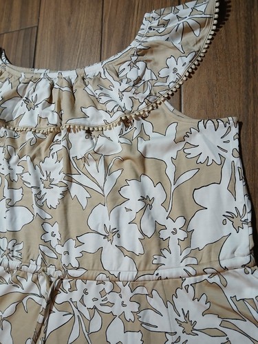 Isaac Mizrahi Live! Schulterfreies Damenkleid Übergröße 3X hellbraun Blumenmuster - Bild 3 von 12