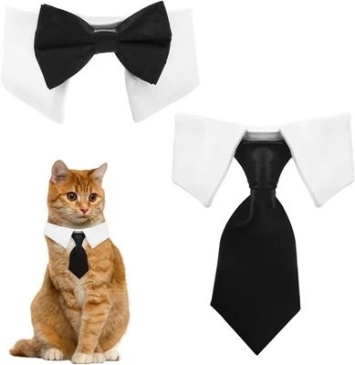 Black Cat Bow Tie Collar Adjustable Formal Necktie for Cats & Small Dogs - Image 1 of 4