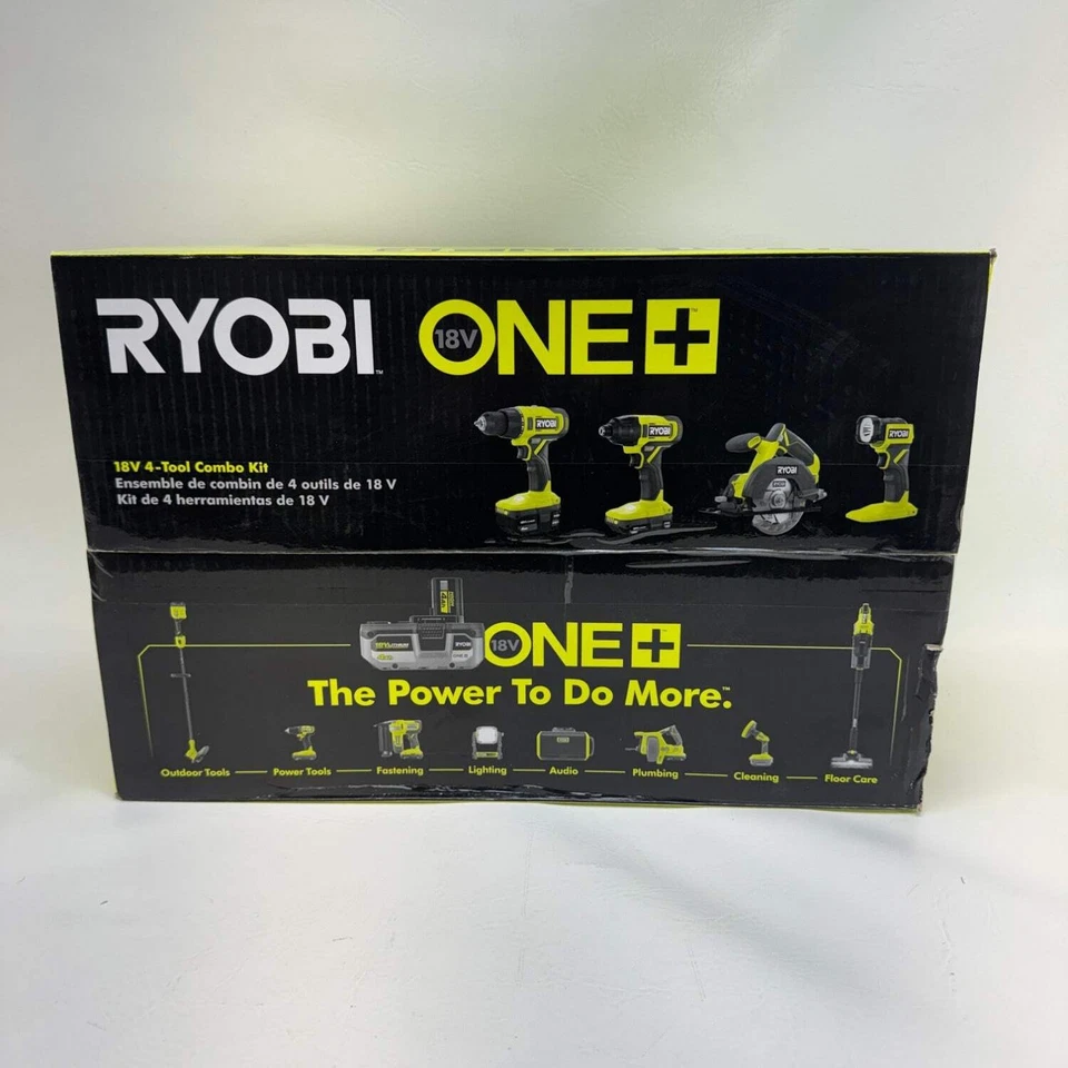 New Ryobi PCL1400K2 18V ONE+ 4-Tool Combo Kit - Image 2 of 4