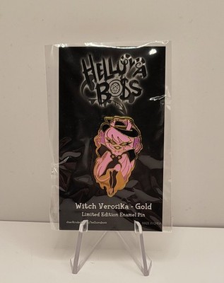Helluva Boss Halloween Witch Verosika Mayday Limited Gold Enamel Pin Vivziepop