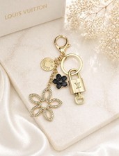 Authentic Louis Vuitton Gold Padlock Unbranded Clover Keychain Bag Charm