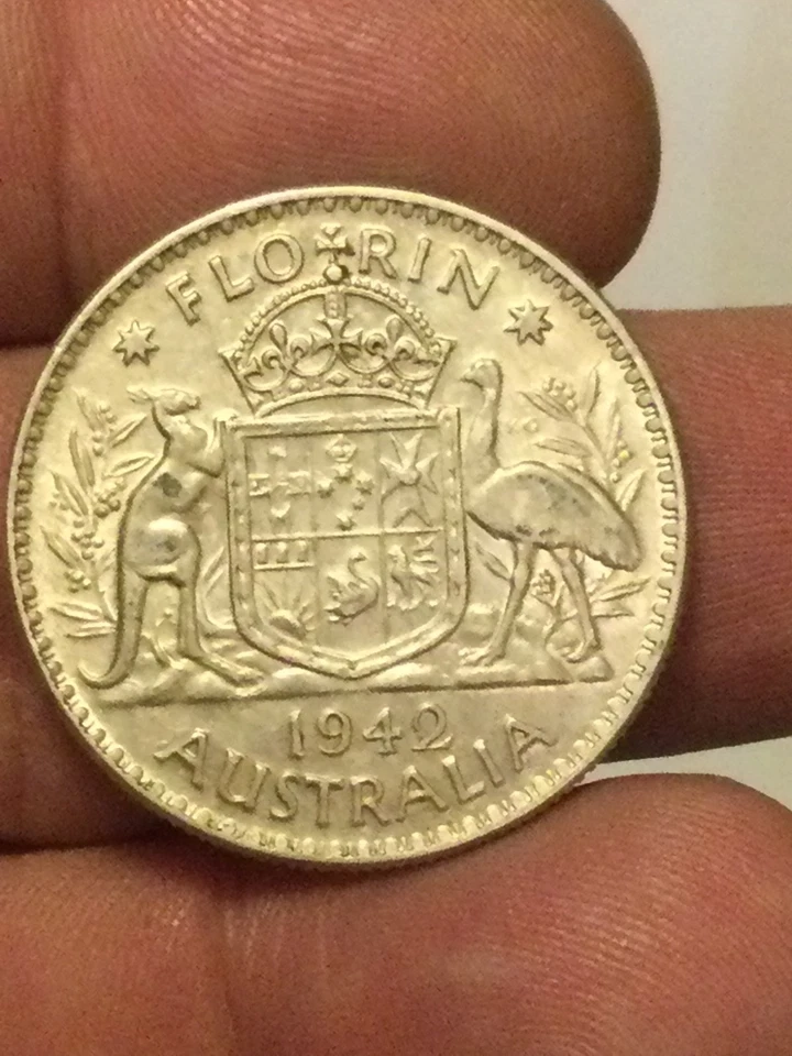 1942 AUSTRALIA FLORIN .925 silver - Image 2 of 2