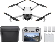 DJI Mini 3 Fly More Combo (DJI RC), Drones with Camera 4K, 3 Batteries, 10 Km