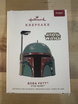 Hallmark Keepsake 2019 Star Wars Boba Fett Helmet Ornament Sound Magic w/ Box