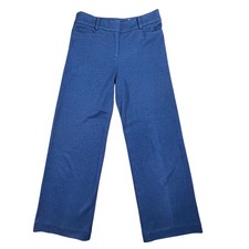 Talbots Modern Knit Wide Leg Pant Blue Women's Size 4