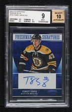 2012 Certified Freshman Signatures Mirror Blue 72/99 Torey Krug BGS 9 Auto i1x