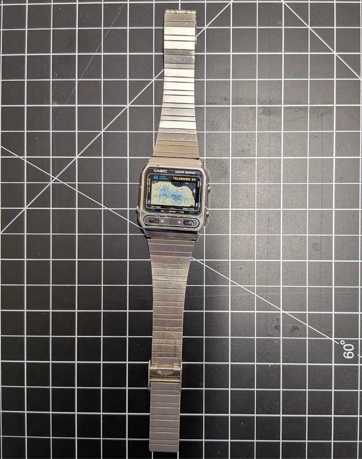 Watch Casio JDM DB-1000 1980s Vintage Data Rare 50 Bank Men’s Digital Telememo - vintagewatches.pk