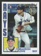 2019 Topps Update Brandon Lowe Silver Pack 1984 Chrome RC Rookie #T84U-42 Card. rookie card picture