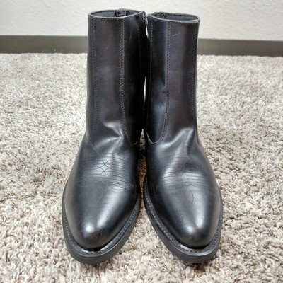 Laredo Long Haul Western Boots Mens 12D 12 D Black Leather Side Zip Ankle 62001 Laredo Men main image 3