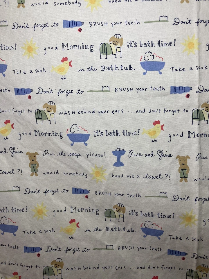 Tenda doccia Eddie Bauer tessuto casa 100% cotone 72 x 72 bambini pecora bagno cane - Immagine 4 di 4