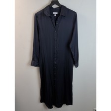 NWOT Nordstrom Satin Button Down Shirt Dress Size X-Small