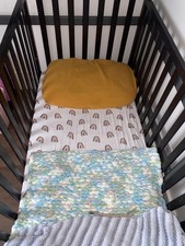 Soft Organic Muslin Baby Lounger Cover - Universal Fit, White, 31.5 x 21.3 in