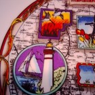 KWC Michigan Theme Ceramic Decorative Plate Round Glossy White Multicolor — photo 4