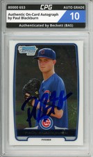 Authentic On-Card Autograph Signed by Paul Blackburn CPG Auto Grade 10