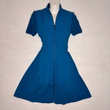 Teal Ellie Tahari Zipper Dress
