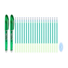 2er Pack 0,5mm Radierbare Gelstifte mit 20 Nachf&uuml;llungen f&uuml;r Green