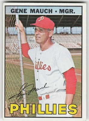 1967 Topps #248 Gene Mauch BASEBALL Philadelphia Phillies