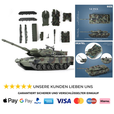 Leopard 2A7 Militärpanzer im Maßstab 1/72, Schnellbaumodell, Leopard 2A7 