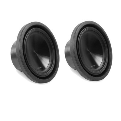 (2) Alpine SWT-10S2 10'' SWT Series Single 2-ohm Shallow Car Subwoofer