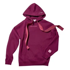 Glossier LTD ED 2024 Holiday Hoodie Sweatshirt Burgundy XTRA SMALL