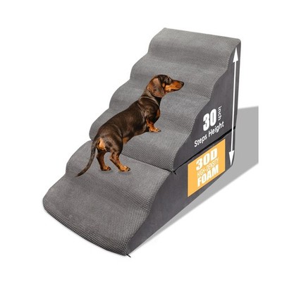 Dog Steps for High Bed 30 inches High Up to 30-36 Inches Tall, Pet Stairs Ram...