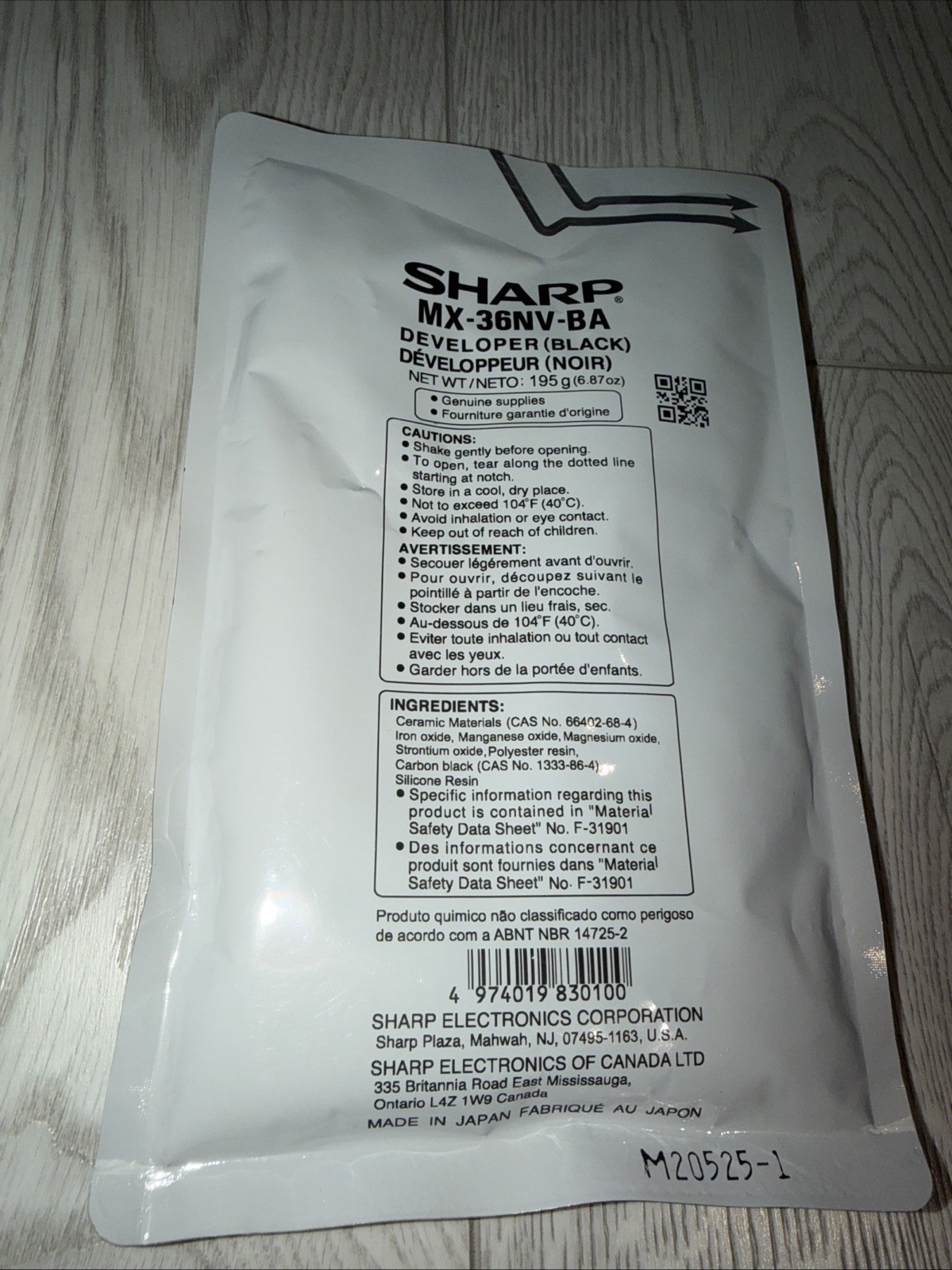 Sharp Black Developer Genuine Sharp MX-36NV-BA MX-36NVBA MX36NVBA Black Developer Unit — OEM ...