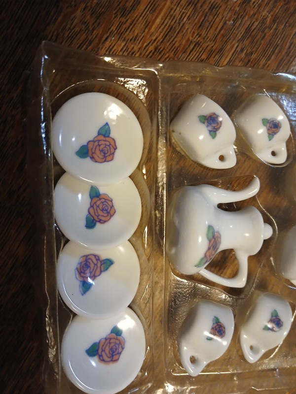 Vintage Eden Bliss Handcrafted Porcelain 12pc  Mini Bone China Tea Set, 