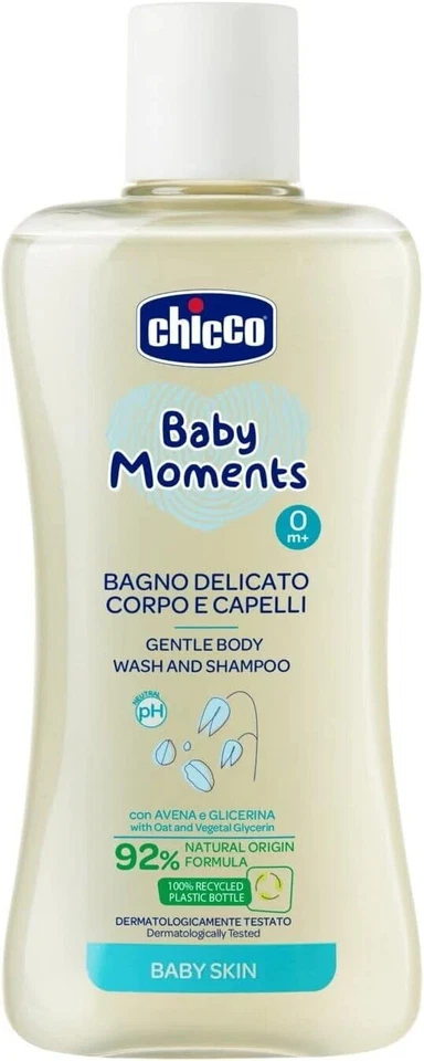 Chicco, Baby Moments Set Mit Bad Körper Ab 200 ML,Körpercreme 200 ML, Duft - Bild 2 von 4