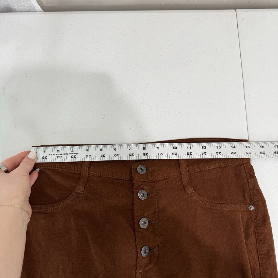 James Jeans 女式裤子 31 经典骆驼棕色高级紧身灯芯绒波西米亚 — 第 3/4 张图片