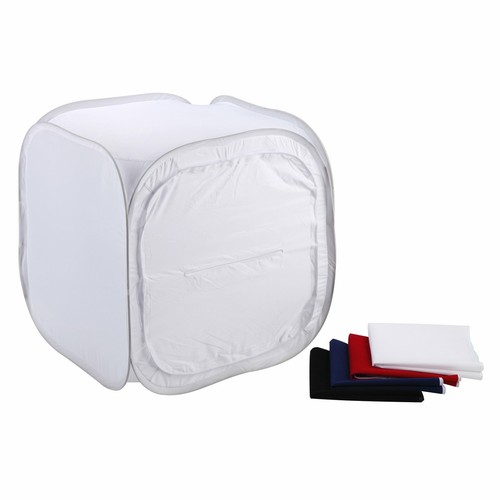 50cm Studio Photography Light Tent Cube Soft Shooting Box with 4 Backdrops Cloth - Picture 2 of 12