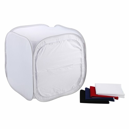 50cm Tent Photo Studio Photography Light Cube Soft Shooting Box with 4 Backdrops - Picture 1 of 12