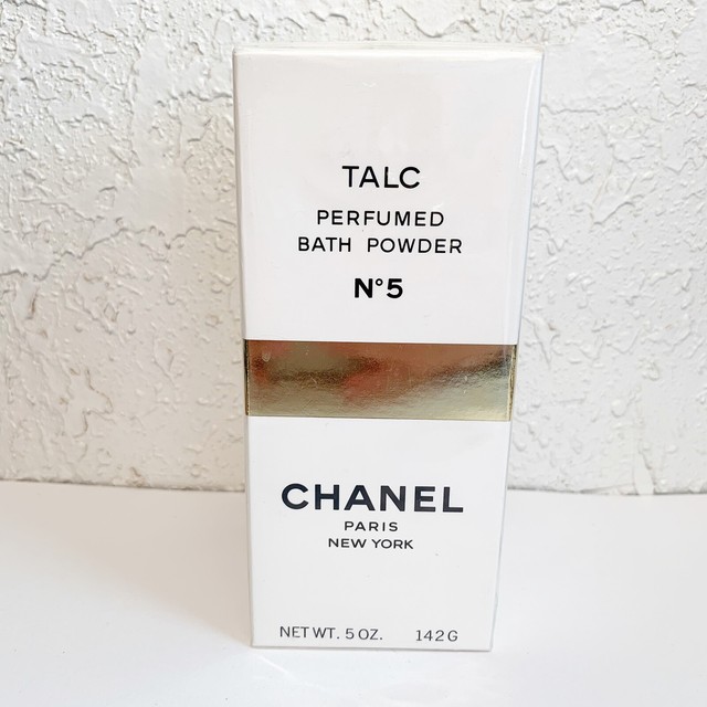 Vintage CHANEL No 5 Talc Perfumed Bath Powder 5.0 Oz 142g for sale