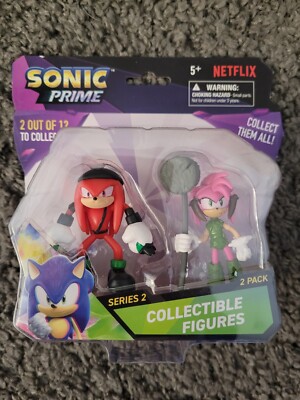 Sonic Prime Series 2 Knuckles & Amy Collectible Figures 2 Pack - BRAND NEW