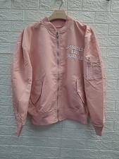 New A**holes Live Forever Reversible Bomber Pink Jacket Size Large
