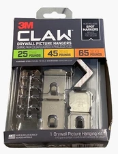 3M Claw Drywall Picture Hangers Variety Kit 25/45/65 Lbs 8 Pack Silver