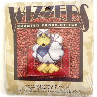 Sugarpum Express Wizzers Counted Cross Stitch Kit 904 DIZZY DUCK