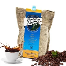 Plantation Blue 100% Jamaica Best Blue Mountain Coffee (8oz whole beans)