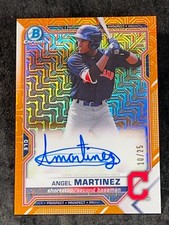 2021 Bowman Chrome ORANGE MOJO REFRACTOR PROSPECT ROOKIE Angel Martinez 10/25