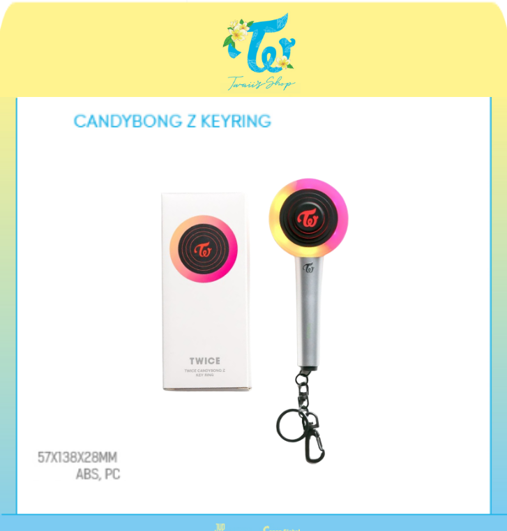 TWICE OFFICIAL LIGHTSTICK CANDYBONG Z KEYRING