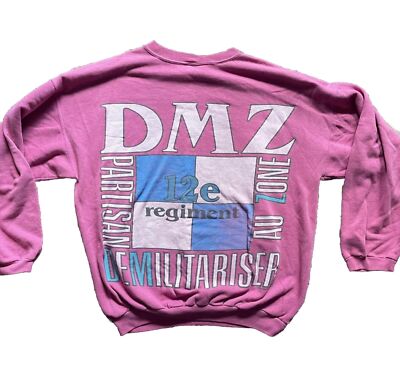 Partisan Demilitarized Zone DMZ 12e France Vintage Crewneck XL
