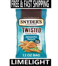 Snyder's of Hanover, Jalapeno Ranch Twisted Pretzel Sticks, 12 Oz Bag